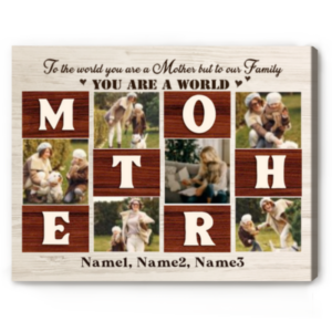 Custom Mother Letter Photo Collage Canvas, Personalized Photo Gift For Mother, Mother’s Day Gift – Best Personalized Gifts For Everyone
