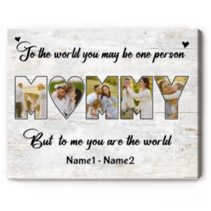 Custom Mother’s Day Gifts 2024, Personalized Photo Mommy Canvas Print, Unique Mothers Day Gift From Kids, Mothers Day Gift From Husband – Best Personalized Gifts For Everyone
