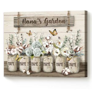 Custom Nana Gifts, Grandma’s Garden Sign With Kids Names, Personalized Gifts For Grandma On Mother’s Day – Best Personalized Gifts For Everyone