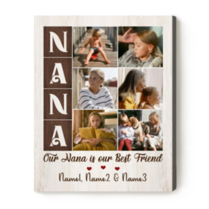 Custom Nana Photo Gift, Mother’s Day Gifts For Nana, Nana Picture Canvas Print, Personalised Nana Gift From Grandchildren, Grandma Birthday Gift – Best Personalized Gifts For Everyone