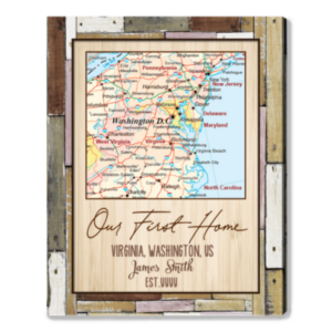 Custom New Home Map Print, New House Gift, Housewarming Gifts For Couples – Best Personalized Gifts For Everyone