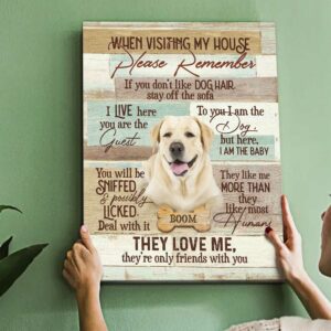 Custom Pet Canvas Please Remember They Love Me Best Personalized Gifts For Everyone 4