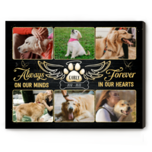 Custom Pet Memorial Photo Collage Canvas, Pet Remembrance Gifts, In Memory Of Pets Gifts – Best Personalized Gifts For Everyone