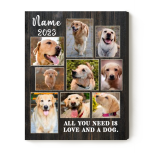 Custom Pet Photo Collage Canvas Art, Personalize Dog Gifts, Gifts For Pet Lovers – Best Personalized Gifts For Everyone