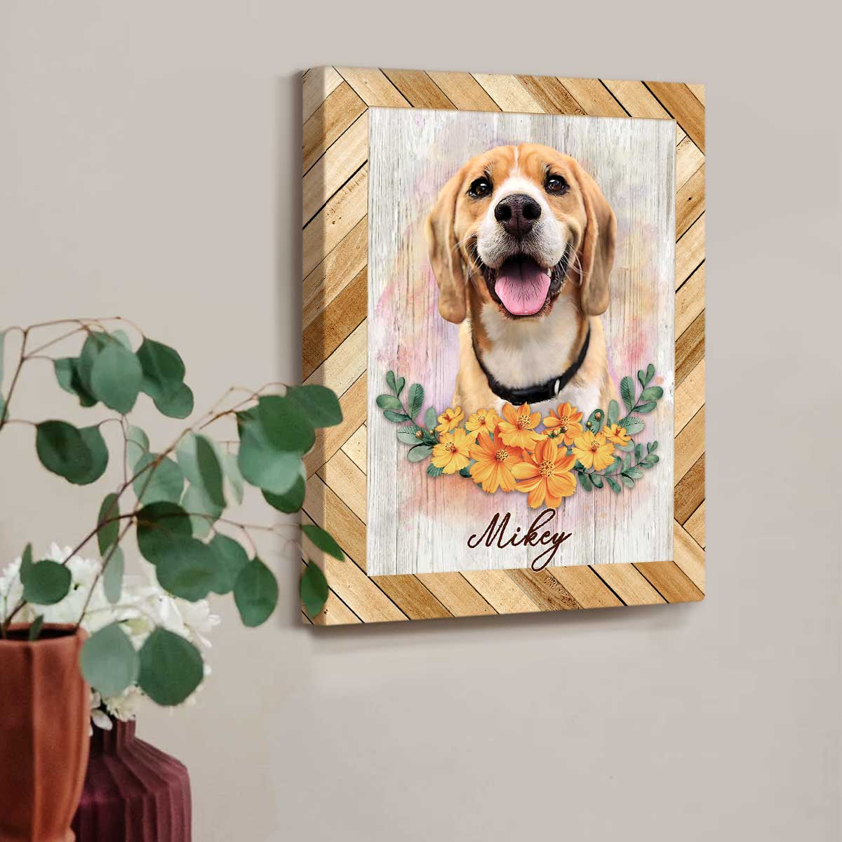 Custom Pet Portrait Canvas, Gifts For Dog Lovers, Pet Portrait With Yellow Flowers, Pet Memorials - Best Personalized Gifts For Everyone Custom Pet Portrait Canvas, Gifts For Dog Lovers, Pet Portrait With Yellow Flowers, Pet Memorials - Best Personalized Gifts For Everyone