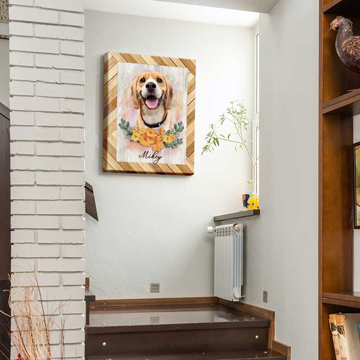 Custom Pet Portrait Canvas, Gifts For Dog Lovers, Pet Portrait With Yellow Flowers, Pet Memorials - Best Personalized Gifts For Everyone Custom Pet Portrait Canvas, Gifts For Dog Lovers, Pet Portrait With Yellow Flowers, Pet Memorials - Best Personalized Gifts For Everyone