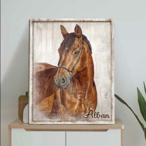 Custom Pet Portrait, Horse Portrait Painting, Horse Portrait From Photo, Pet Portraits On Canvas – Best Personalized Gifts For Everyone