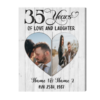Custom Photo Gift For 35th Anniversary Print, 35 Year Anniversary Gift Canvas, Love And Laughter Print – Best Personalized Gifts For Everyone