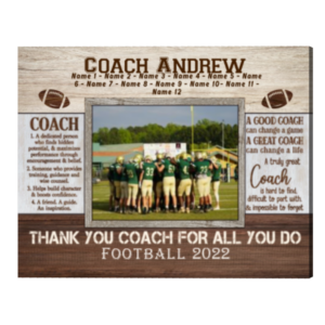 Custom Photo Gift For Football Coach, Assistant Football Coach Gifts, Team Gift For Football Coach