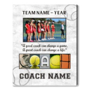 Custom Printable Picture Gift For Tennis Coach, Gift For Tennis Coach, Assistant Coach Gifts