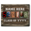 Custom Senior Football Letter Art Canvas Print, Senior Night Football Gifts, Personalized Gifts For Footballers – Best Personalized Gifts For Everyone