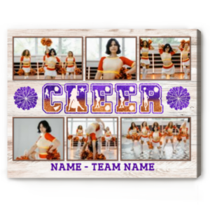 Custom Senior Night Cheer Night Collage Gift, Personalized Gifts For Cheerleaders, Cheerleading Gifts For Team, Cheer Picture Canvas – Best Personalized Gifts For Everyone