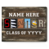 Custom Senior Volleyball Letter Art Canvas Print, Class Of 2024 Senior Night Volleyball Gifts, Personalized Gifts For Volleyball Players – Best Personalized Gifts For Everyone