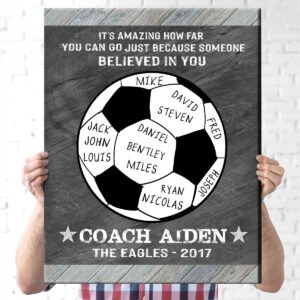 Custom Soccer Coach Gift Sign End Of Season Gift For Coach Print With Names Soccer Coach Appreciation Gift 2