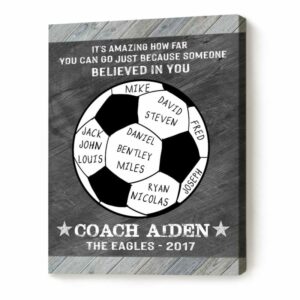 Custom Soccer Coach Gift Sign End Of Season Gift For Coach Print With Names Soccer Coach Appreciation Gift 5