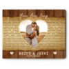 Custom Song Lyric Wall Art With Photo, Personalized Song Lyrics On Canvas, Anniversary Gift For Husband