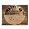 Custom Song Lyrics On Wall Art, Song Lyrics With Picture Frame, Photo Anniversary Gifts