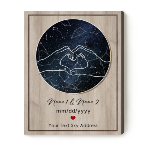 Custom Star Map By Date And Location Print, 1st Anniversary Gift For Boyfriend, Wedding Anniversary Night Sky Gift For Couple – Best Personalized Gifts For Everyone