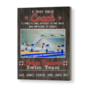 Custom Swim Coach Photo Gift, Swim Coach Retirement Gift Print, Swimming Coach Gift Frame