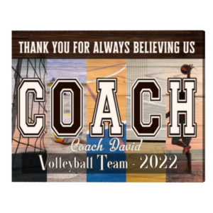Custom Vintage Gift For Volleyball Coach, Volleyball Coach Gift Sign, Volleyball Coach Appreciation Print