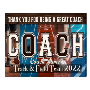 Custom Vintage Track And Field Gift For Coach, Track Coach Gift Sign, Runner Gift
