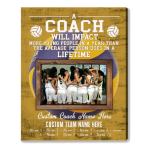 Custom Volleyball Coach Gift Picture Print, End Of The Season Thank You Gift, Gift For Volleyball Coach