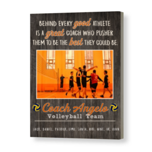 Custom Volleyball Coach Photo Gift Frame, Volleyball End Of Season Gift For Coach Print