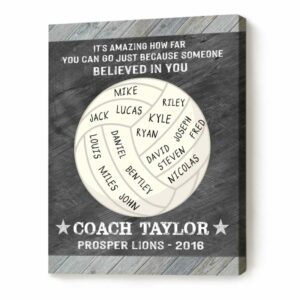 Custom Volleyball Coach Sign Volleyball End Of Season Gift For Coach Thank You Coach Art Print 5