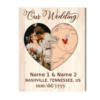 Custom Wedding Gifts Map Print, Gift For Wife On Wedding Day, Unique Personalized Wedding Gift