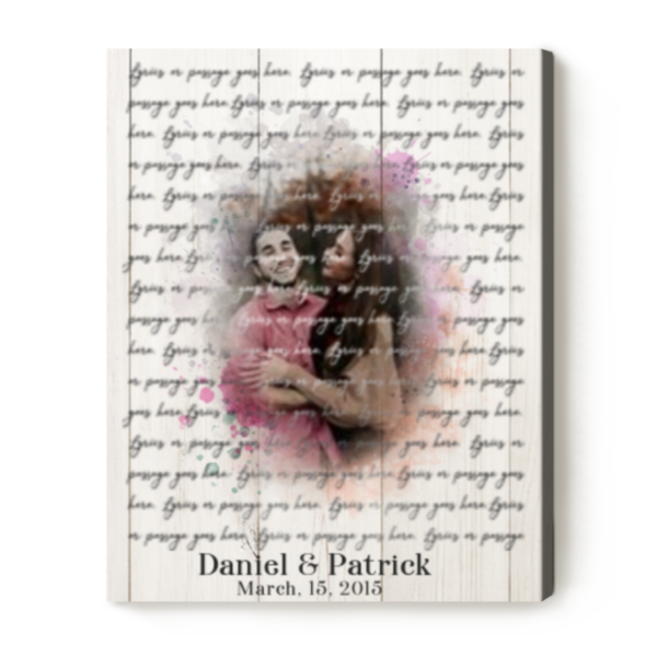 Custom Wedding Song Lyrics With Pictures, First Dance Lyrics Wedding Gift, 1st Anniversary Gift For Husband, Valentines Day Gift For Him