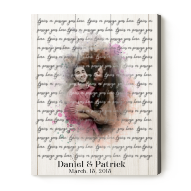 Custom Wedding Song Lyrics With Pictures, First Dance Lyrics Wedding Gift, 1st Anniversary Gift For Husband, Valentines Day Gift For Him Custom Wedding Song Lyrics With Pictures, First Dance Lyrics Wedding Gift, 1st Anniversary Gift For Husband, Valentines Day Gift For Him