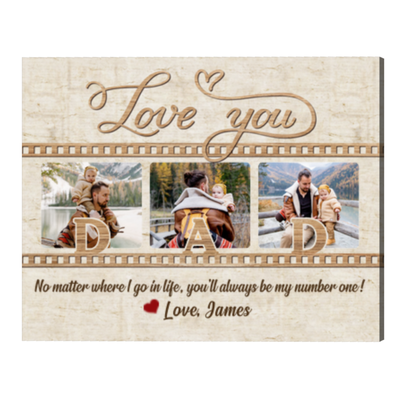 Customized Gift For Dad, Great Fathersday Gift, Personalized Dad Photo Collage Canvas, Custom Photo Gift For Dad - Best Personalized Gifts For Everyone Customized Gift For Dad, Great Fathersday Gift, Personalized Dad Photo Collage Canvas, Custom Photo Gift For Dad - Best Personalized Gifts For Everyone