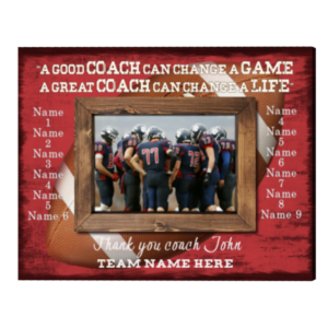 Customized Printable Football Coach Photo Gift, End Of Season Team Gift For Football Coach Print