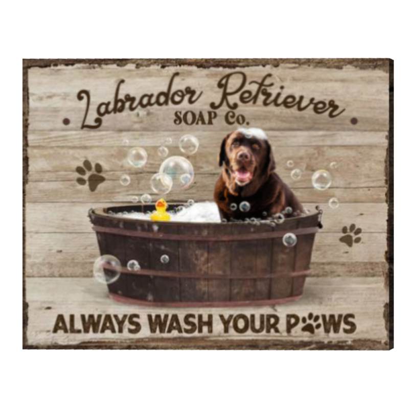 Cute Dogs In Bathtub, Wash Your Paws Sign, Bathroom Wall Art, Pet Lover Gifts, Funny Animal Design - Best Personalized Gifts For Everyone Cute Dogs In Bathtub, Wash Your Paws Sign, Bathroom Wall Art, Pet Lover Gifts, Funny Animal Design - Best Personalized Gifts For Everyone