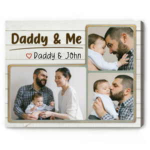 Daddy And Me Photo Print, First Fathers Day Gift For Daddy, Personalized Gift For New Dad From Baby – Best Personalized Gifts For Everyone