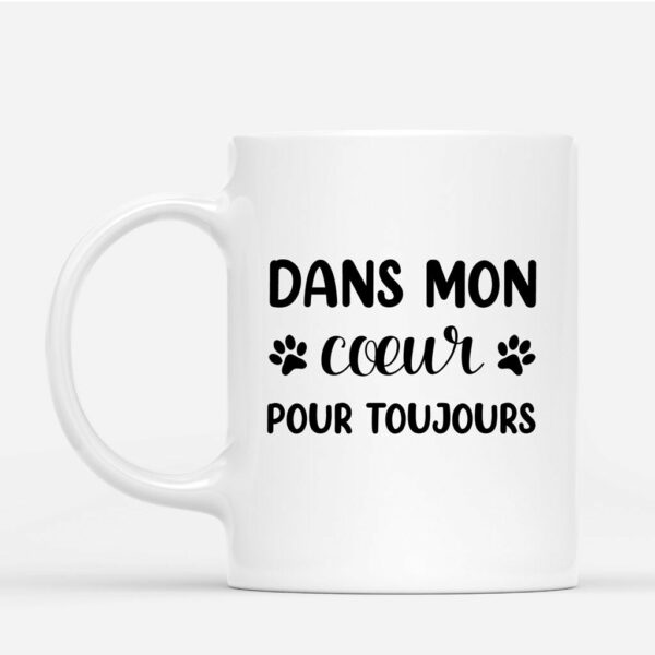 Dans Mon Cœur Pour Toujours – Cadeau Personnalise  Mug Pour Amoureux Des Animaux