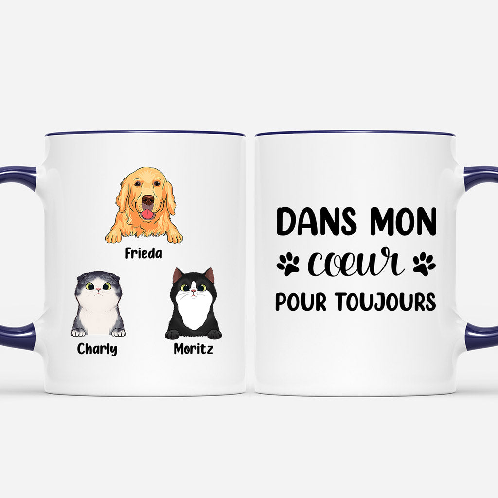 Dans Mon Cœur Pour Toujours - Cadeau Personnalise Mug Pour Amoureux Des Animaux Dans Mon Cœur Pour Toujours - Cadeau Personnalise Mug Pour Amoureux Des Animaux