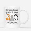 Derriere chaque grand homme – Cadeau Personnalise  Mug pour Amoureux des chats