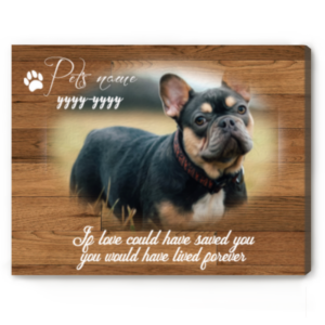 Dog Loss Gifts, Dog Passed Away Photo Gift, Memorial Gift For Dog Canvas Personalized