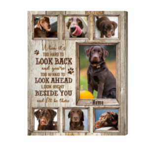 Dog Photo Collage Canvas, Personalised Pet Photo Frame, Custom Dog Wall Art