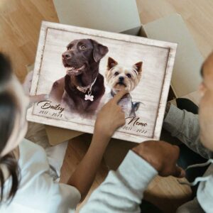 Dog Portrait Painting Turn Pet Photo Into Canvas Art Gift For Dog Mom 2