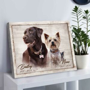 Dog Portrait Painting Turn Pet Photo Into Canvas Art Gift For Dog Mom 4