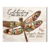 Dragonfly Memorial Photo Collage Canvas, Memorial Photo Gifts, Remembrance Gifts – Best Personalized Gifts For Everyone