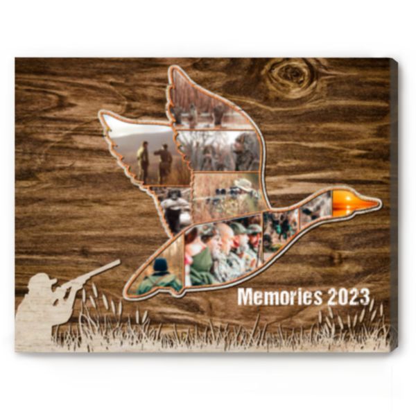 Duck Hunting Photo Collage Canvas, Gifts For Duck Hunters, Father’s Day Gifts For The Hunter