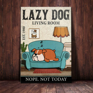 English Bulldog Living Room Canvas