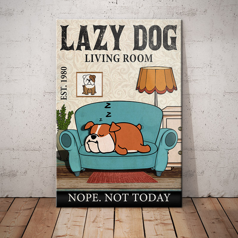 English Bulldog Living Room Canvas English Bulldog Living Room Canvas