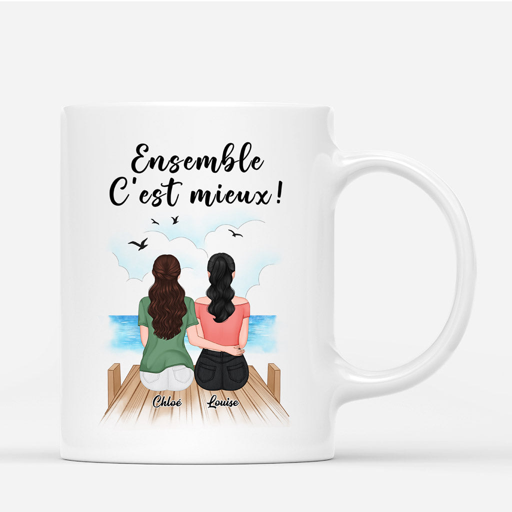 Ensemble - Cadeau Personnalise - Mug pour Meilleures Amies Ensemble - Cadeau Personnalise - Mug pour Meilleures Amies