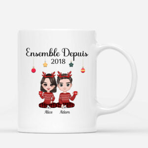 Ensemble Depuis – Cadeau Personnalise  Mug pour Couples Noel