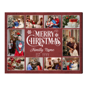 Family Christmas Photo Collage Canvas 2024, Personalised Christmas Gifts For Family, Christmas Photo Gifts – Best Personalized Gifts For Everyone