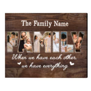 Family Personalised Photo Collage Canvas, Best Gifts For Mom And Dad, One Gift Whole Family – Best Personalized Gifts For Everyone